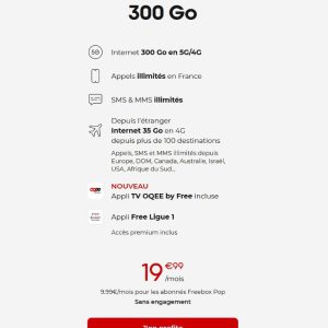 Image article Free Mobile passe son forfait 5G à 300 Go, sans hausse de prix