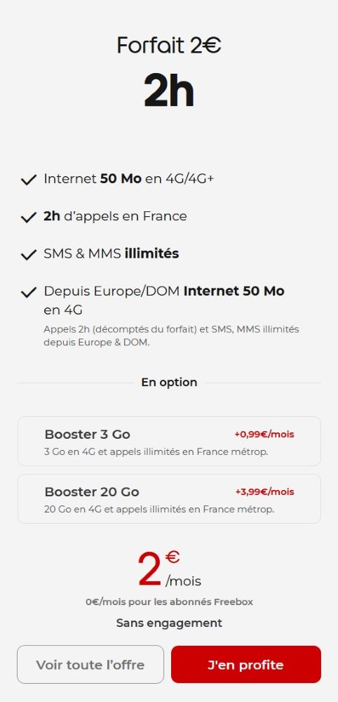Free Mobile Boosters Juillet 2024