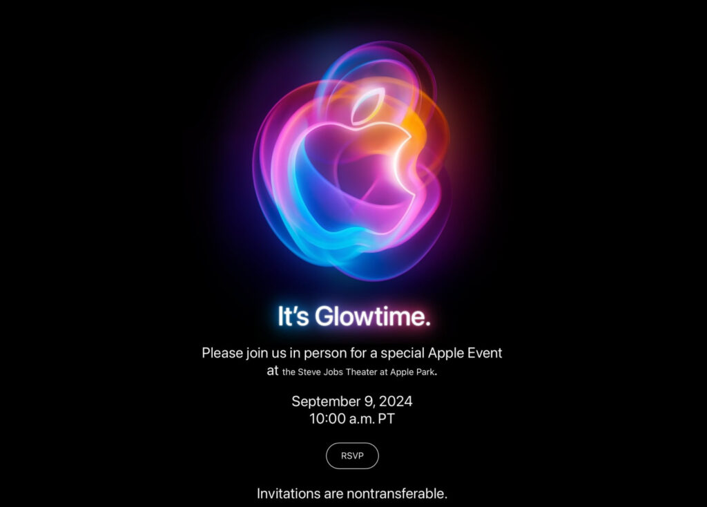 Apple Keynote Invitation 9 Septembre 2024