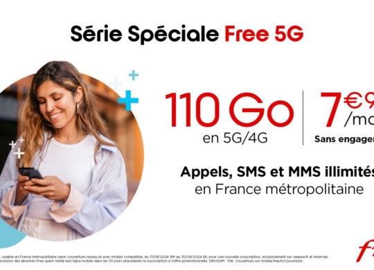 Free Mobile Forfait 110 Go 5G Promo