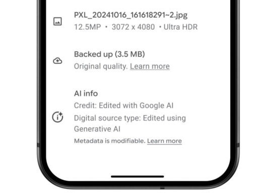 Google Photos Mention Image Modifiee Par Intelligence Artificielle IA