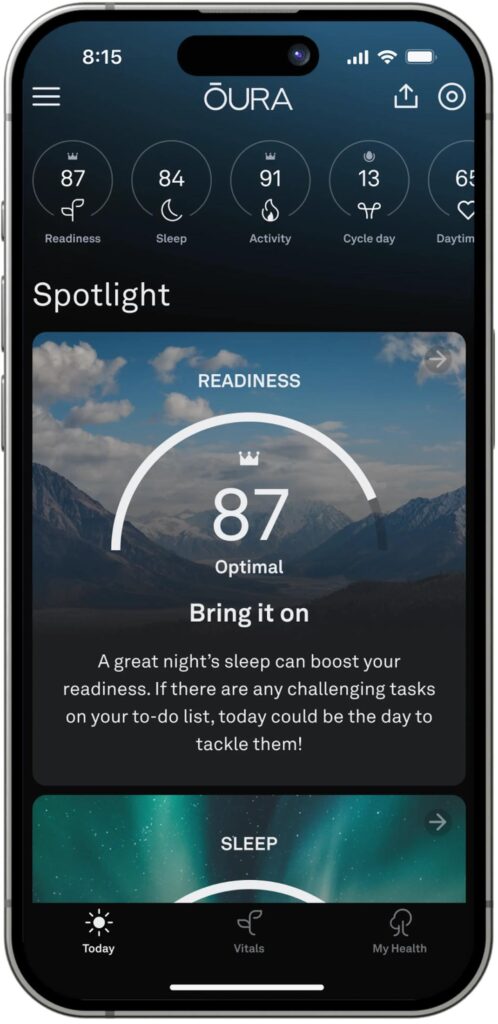 Oura App Today