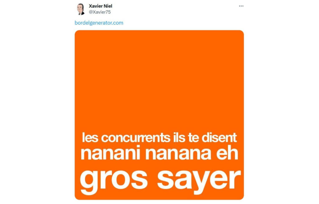 Xavier Niel Bordelgenerator Logo Orange Detourne