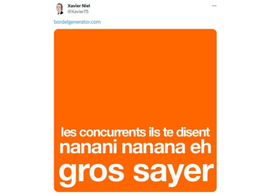 Xavier Niel Bordelgenerator Logo Orange Detourne