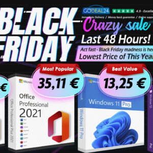 Image article [#BlackFriday] Windows 11 pro à 13,25€, Office 2021 Pro à 35,11€, Windows 11 Pro + Office 2021 Pro à 47,25€,…