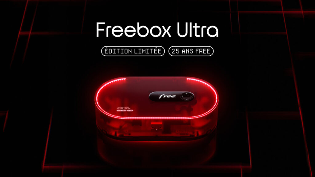 Freebox Ultra Edition Limitee Transparente Rouge