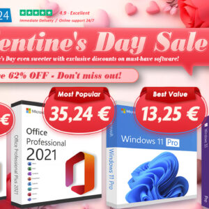 Image article Des offres imbattables pour la Saint-Valentin chez Godeal24 : Office, Windows 11 Pro,