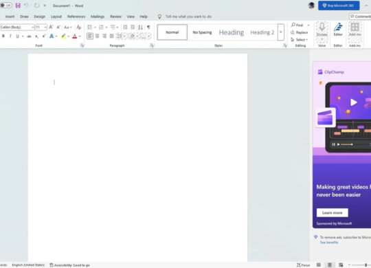 Microsoft Office Word Avec Publicites