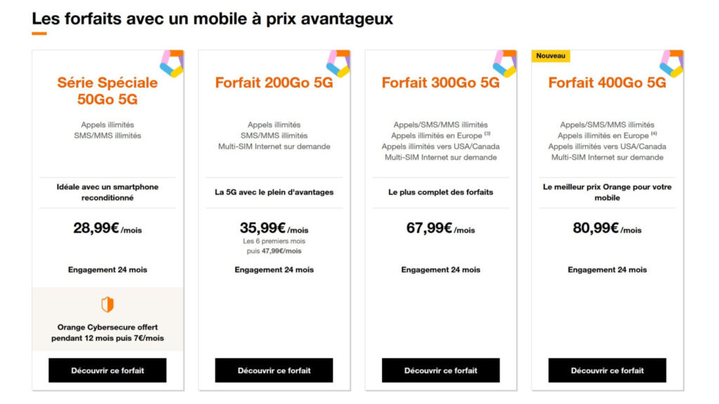 Orange Forfait Mobile 400 Go