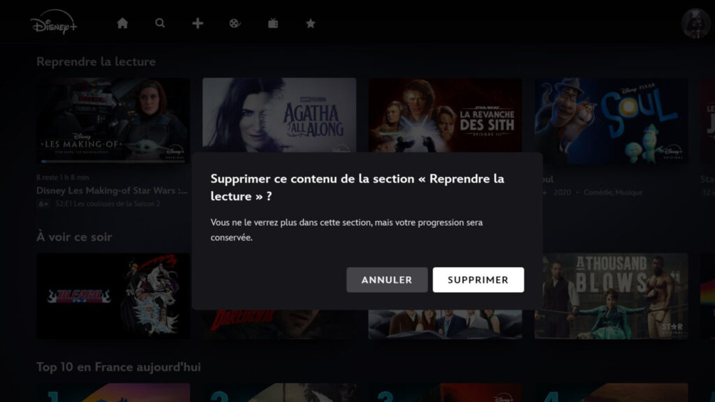 Disney Plus Supprimer Contenu Reprendre La Lecture