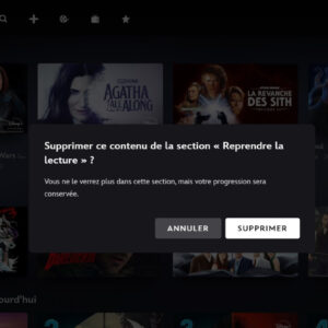 Image article Disney+ propose de supprimer un contenu de la section « Reprendre la lecture »