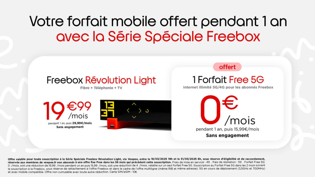 Free Offre Freebox et Forfait Mobile Mars 2025