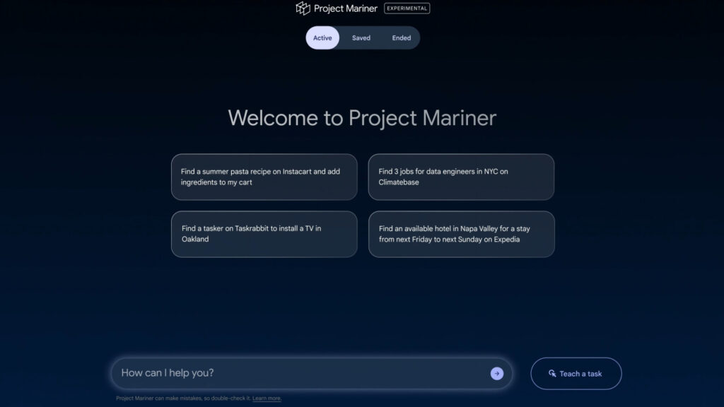 Google Agent IA Project Mariner