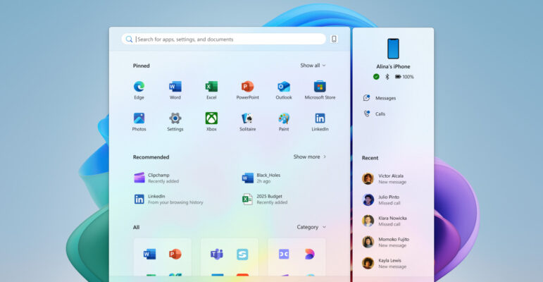 Windows 11 Menu Demarrer Telephone Mobile Connecte Windows 11 Menu Demarrer Telephone Mobile Connecte