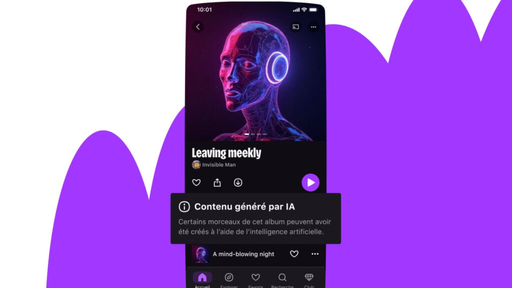 Deezer Identification Musiques Generees Par IA