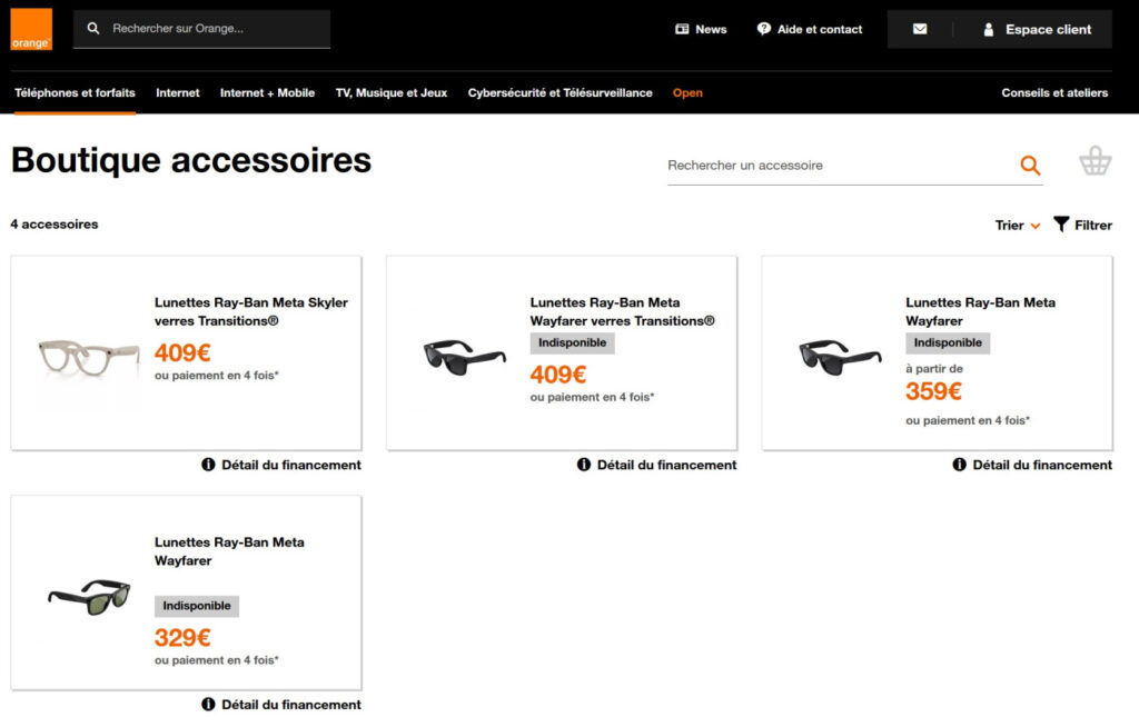 Ray-Ban Meta Site Orange