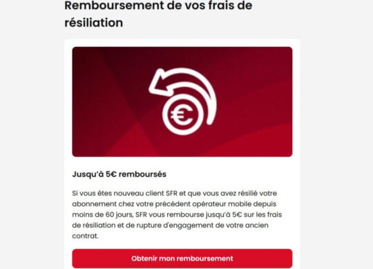 SFR Remboursement Frais Resiliation Bouygues Telecom