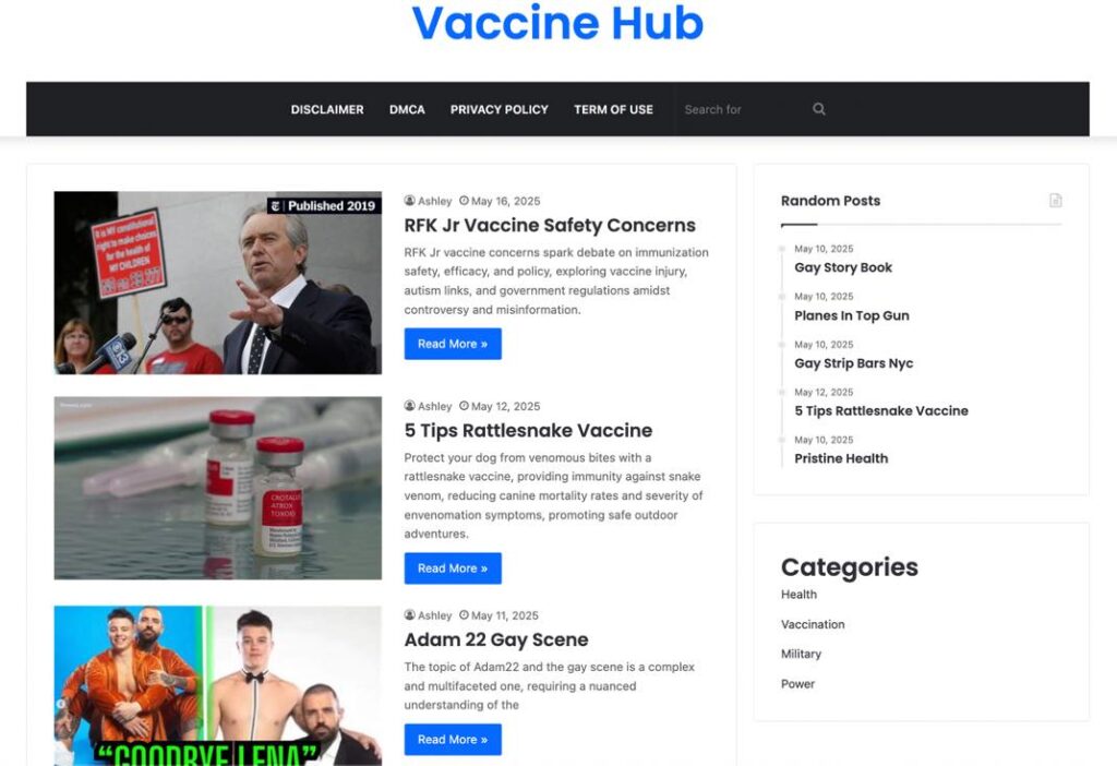 Site HHS piraté