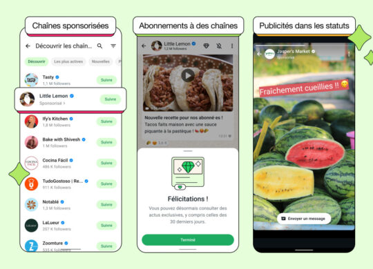 WhatsApp Publicites Statuts Chaines