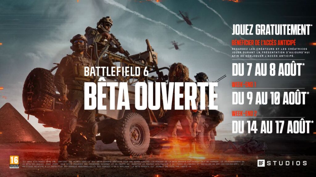 Battlefield 6 Dates Beta Ouverte