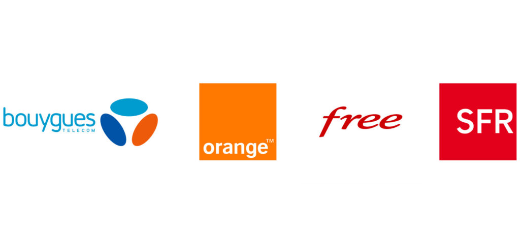Bouygues Telecom Orange Free SFR Logos