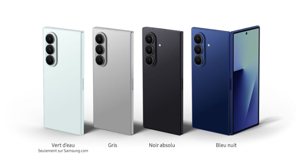 Samsung Galaxy Z Fold 7 Officiel Coloris