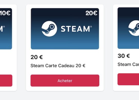 cartes cadeaux steam