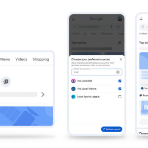 Image article Google propose de personnaliser les actualités avec vos sources préférées