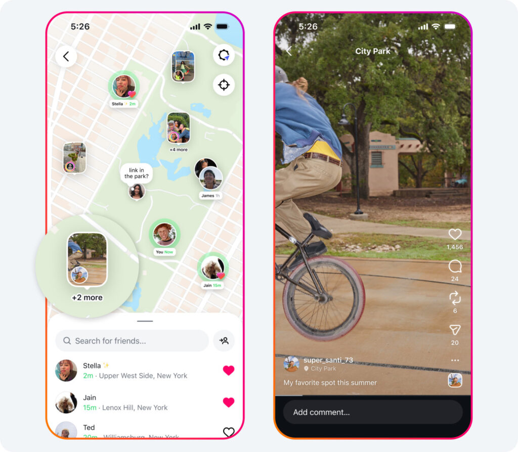 Instagram Carte Amis