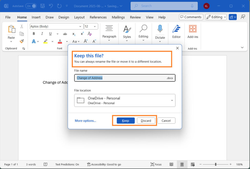 Microsoft Word Sauvegarde Automatique Cloud