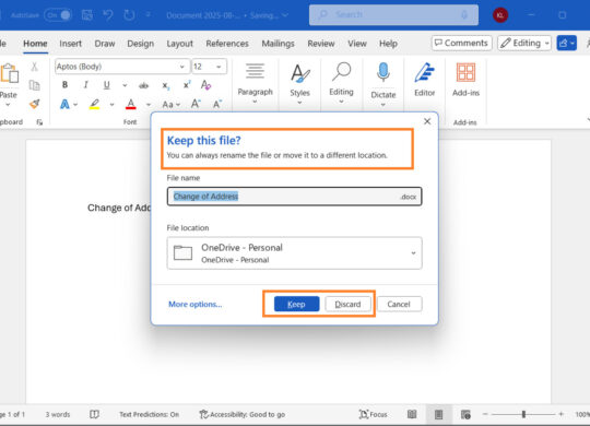 Microsoft Word Sauvegarde Automatique Cloud