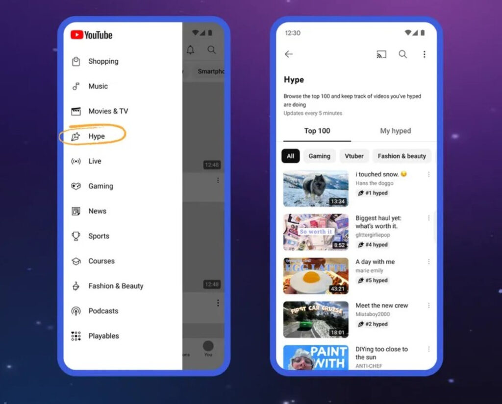 YouTube Hype