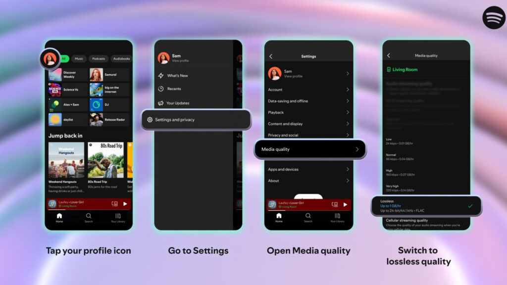 Spotify Audio Sans Perte Lossless