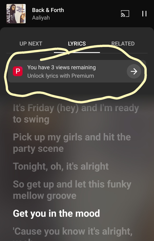 YouTube Music Limitation Paroles Gratuites