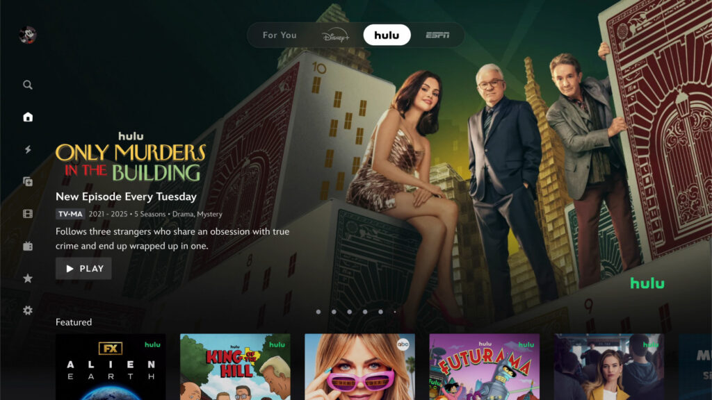 Disney Plus Section Hulu