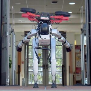 Image article Caltech dévoile un spectaculaire robot hybride mi-humanoïde mi-drone