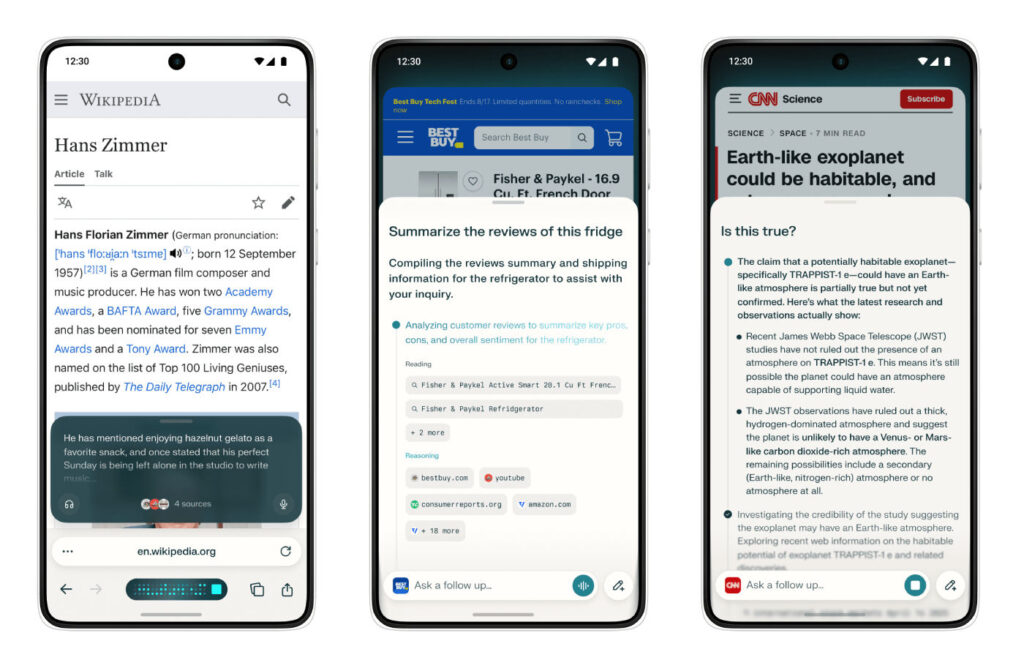 Comet Navigateur Application Android
