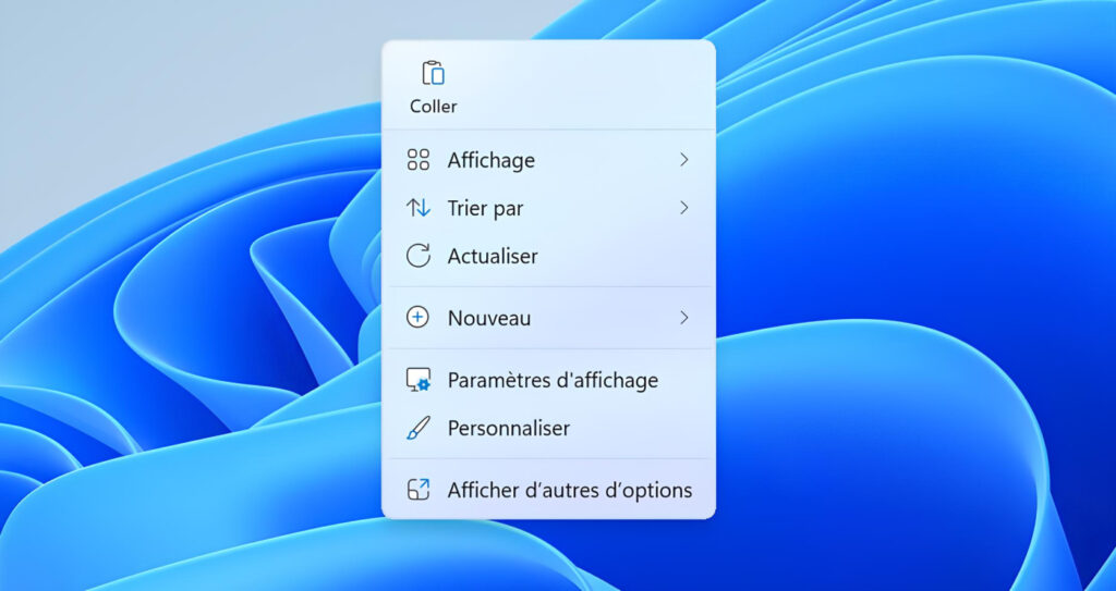 Windows 11 Menu Contextuel