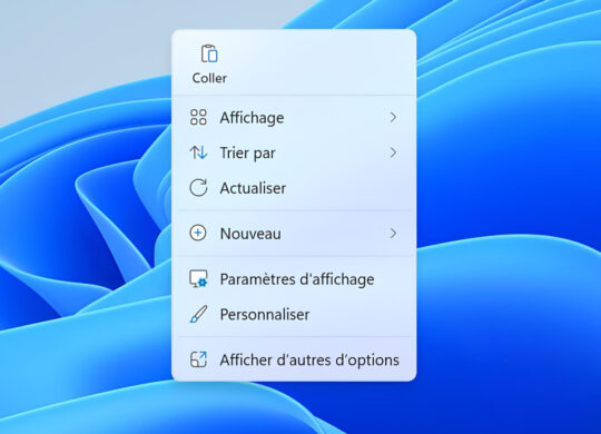 Windows 11 Menu Contextuel