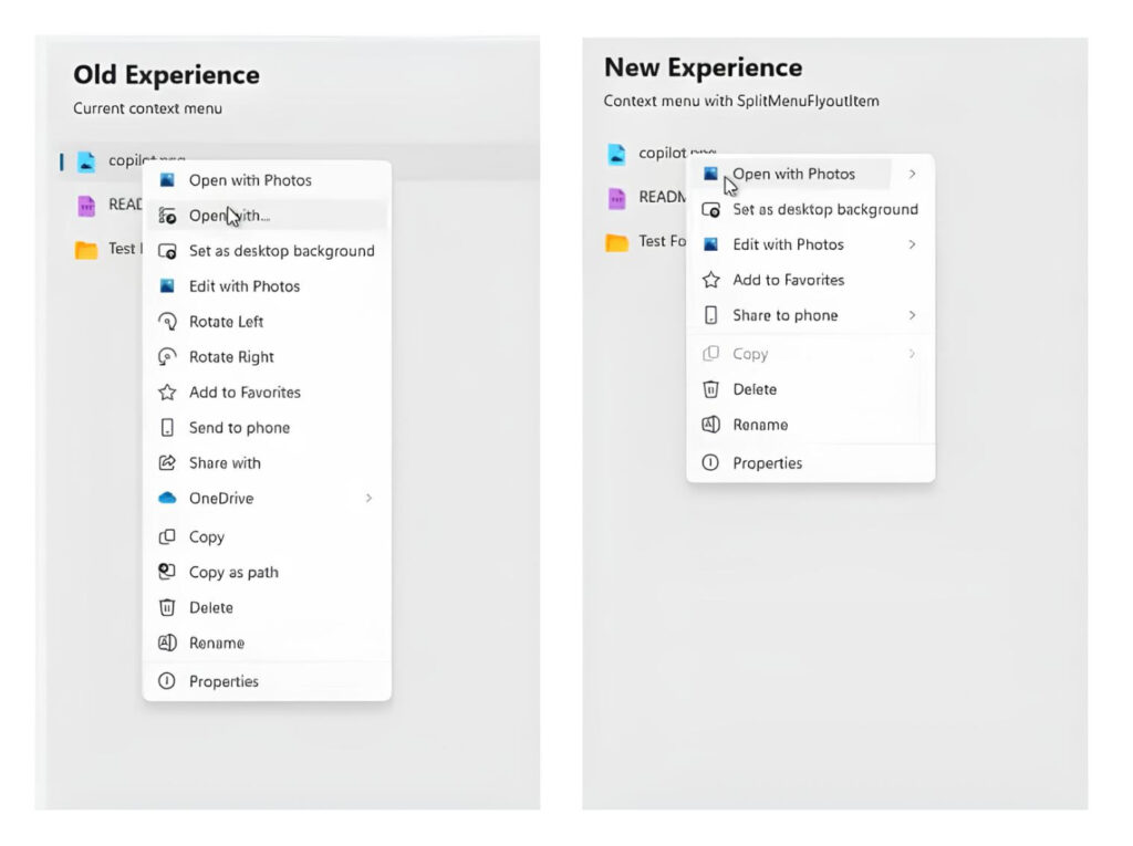 Windows 11 Nouveau Menu Contextuel