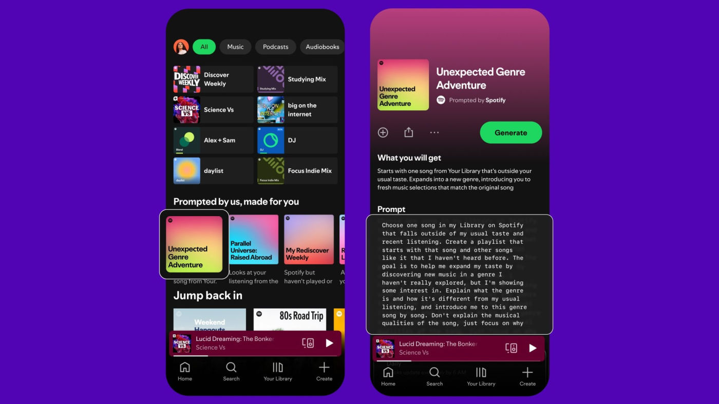 Spotify teste des playlists générées par IA pour contrôler votre ...