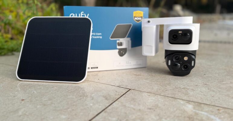 camera solaire eufyCam S4 avec panneau solaire