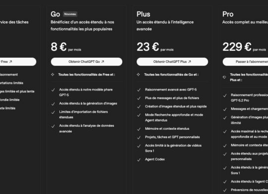 prix formules chagpt