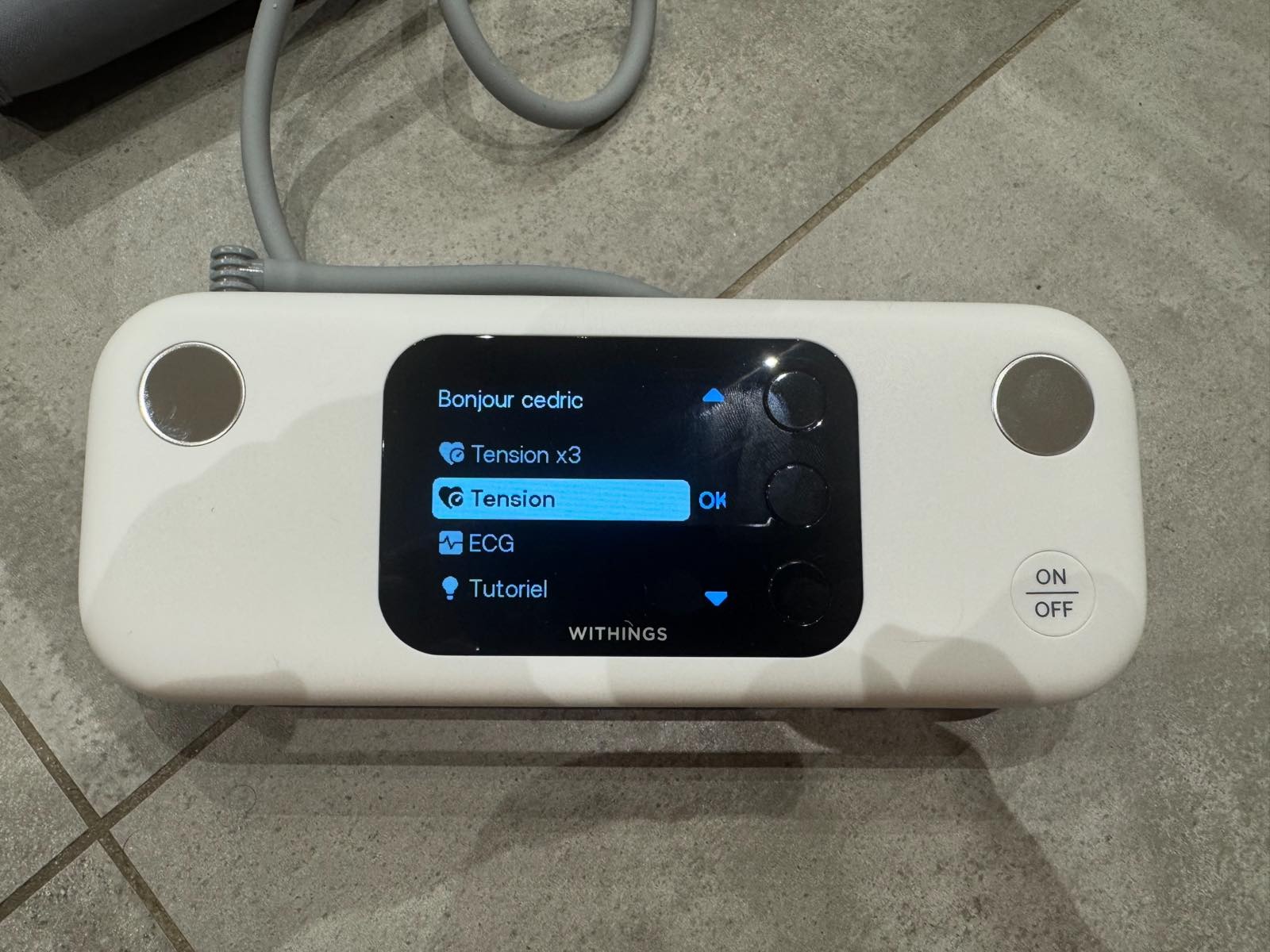 Choix Tension Withings BPM Vision