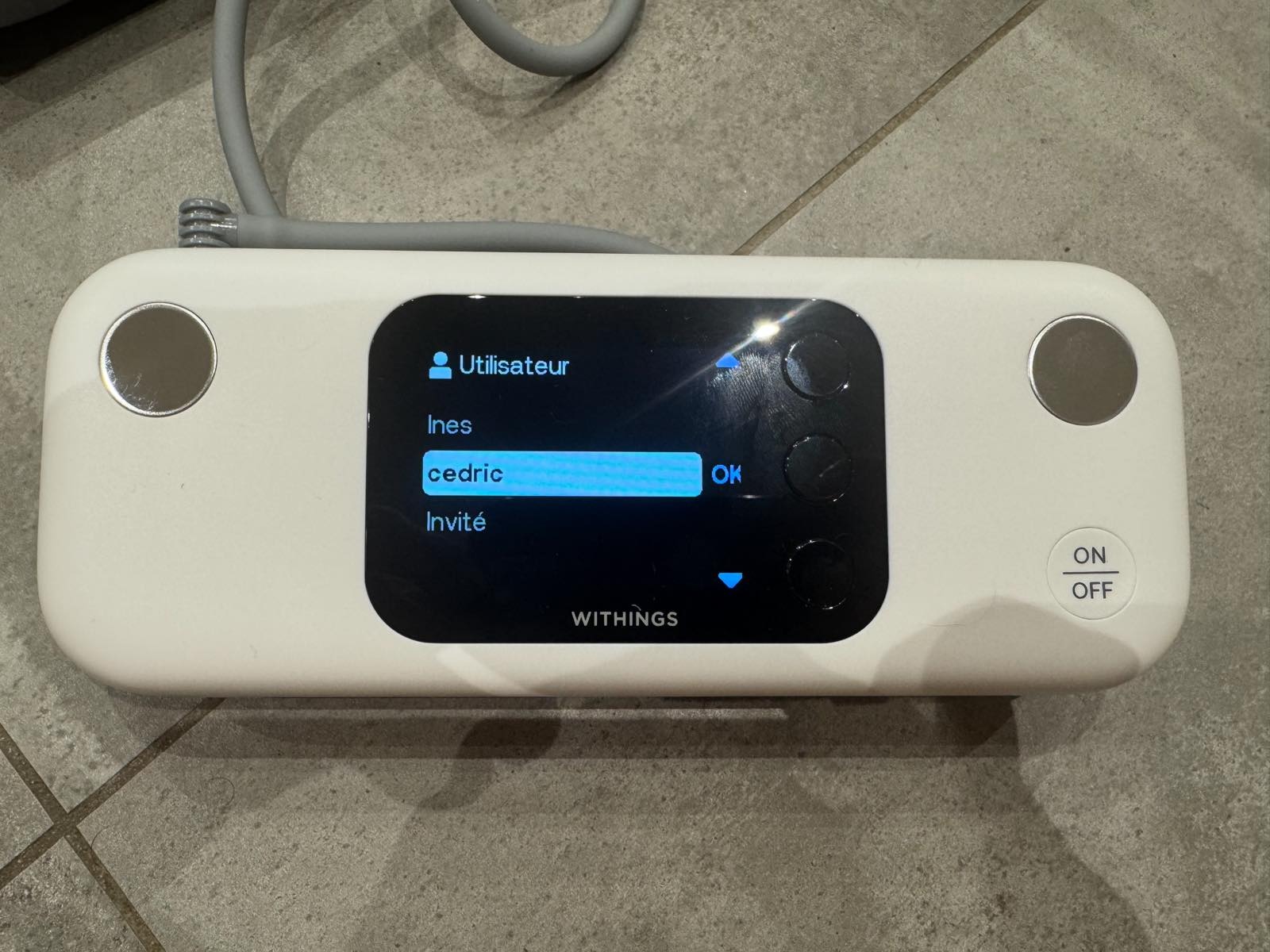 Profils Sur Ecran Withings BPM Vision