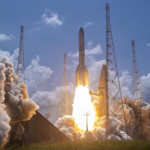 Image article Ariane 6 place en orbite 32 satellites Amazon Leo : un tournant pour l’Europe spatiale