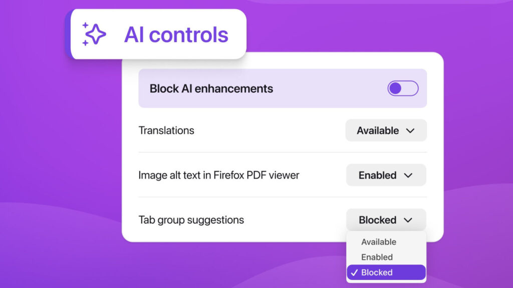Firefox Bloquer Fonctions IA