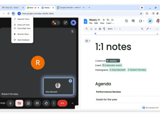 Google Chrome Vue Partagee