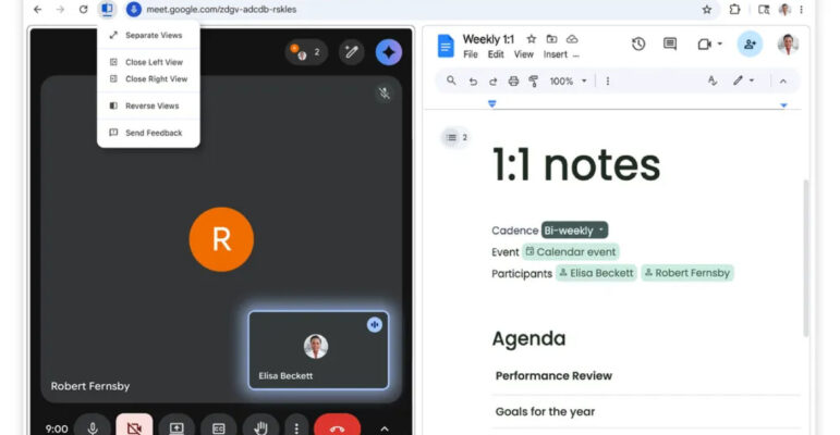 Google Chrome Vue Partagee