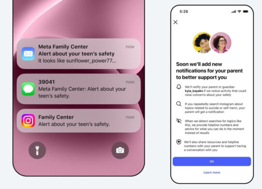 Instagram Alerte Notification Parents Enfants Suicide Automutilation